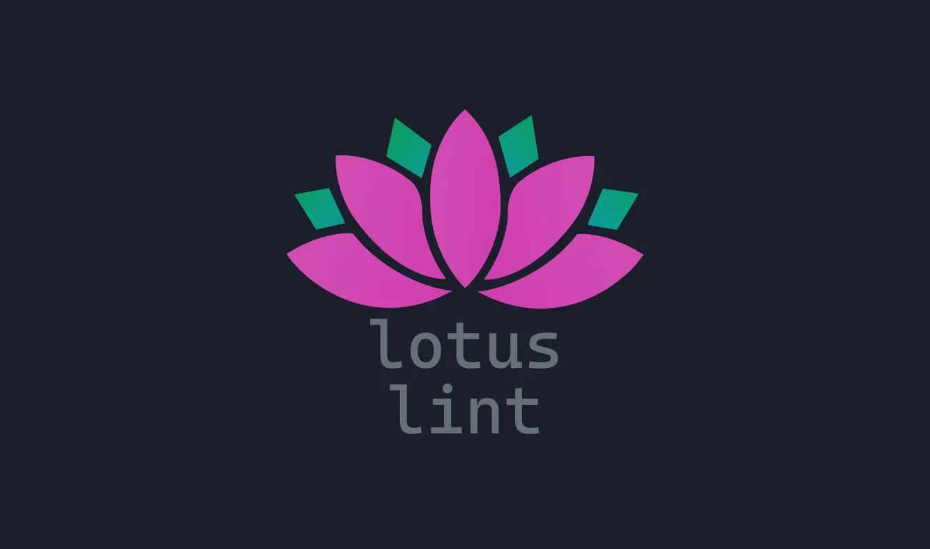 LotusLint logo, a pink lotus flower